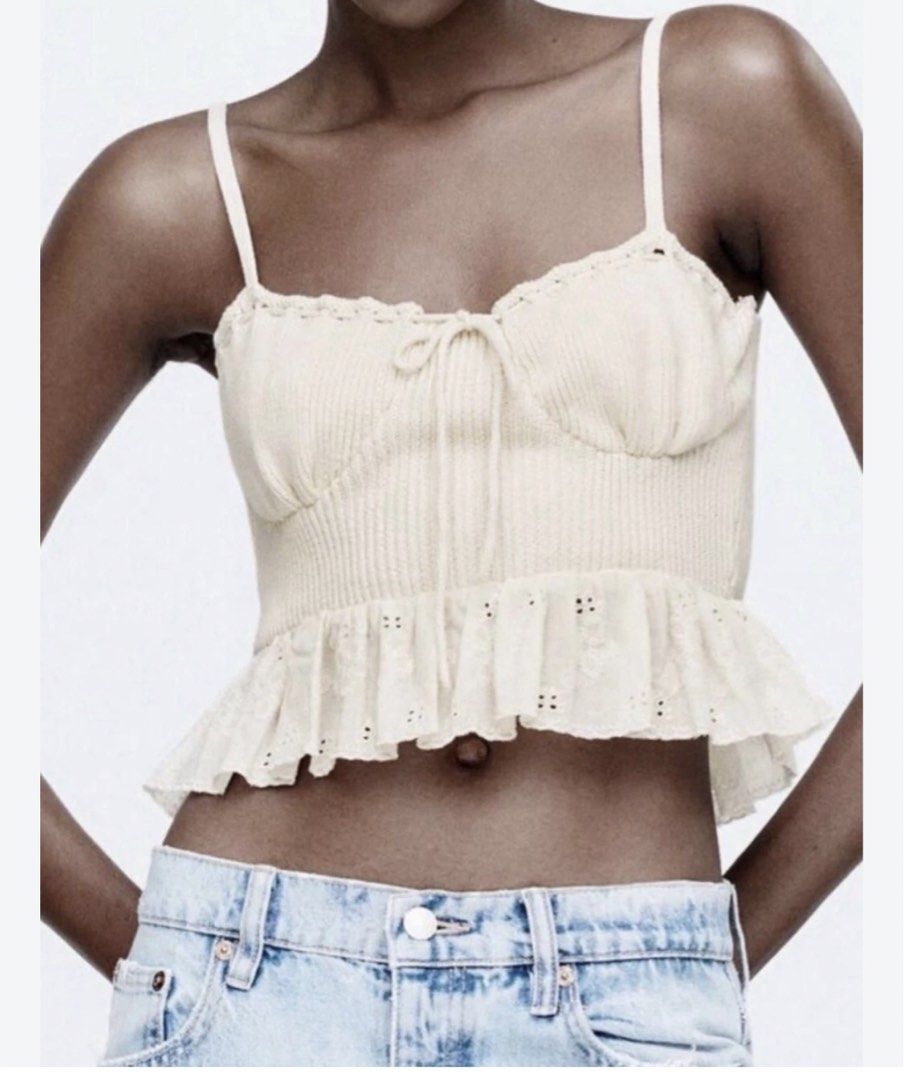 Zara Cotton Knit Corset Top (Category: Sleeveless) located in Balanga. Submitted by itsjuliaden07 (Listing ID 1469172399, Image 1). Description: .