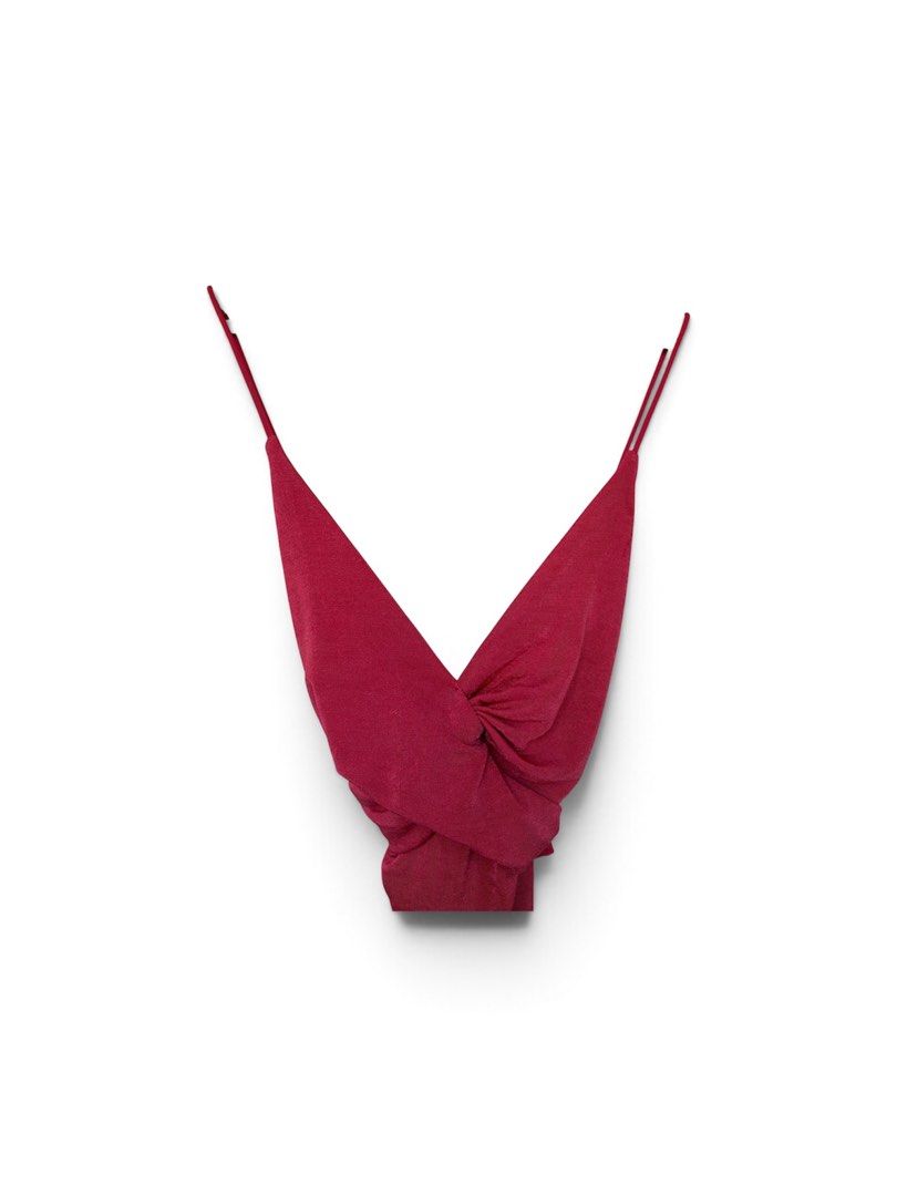ZARA Hot PINK Cross Back Bodysuit (Category: Others Tops) located in Quezon City. Submitted by chrizcboutique (Listing ID 1469185322, Image 3). Description: ZARA Hot pink Bodysuit cross body back elastic and stretchy material made in turkey bought in Dubai- this was worn only once and stock lang sa closet size medium in tag Condition still in prestine condition LIKE NEW no visible flaws .
