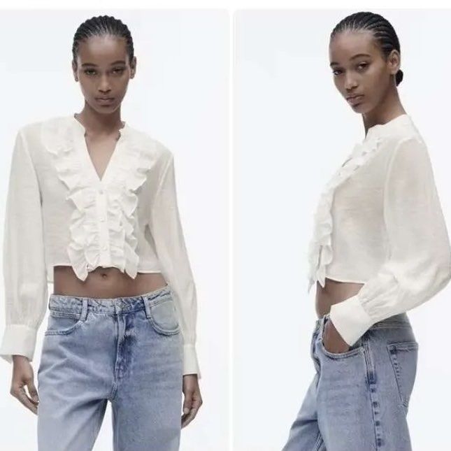ZARA ruffle top (Category: Blouses) located in San Jose del Monte. Submitted by mamiracky (Listing ID 1469256547, Image 1). Description: .