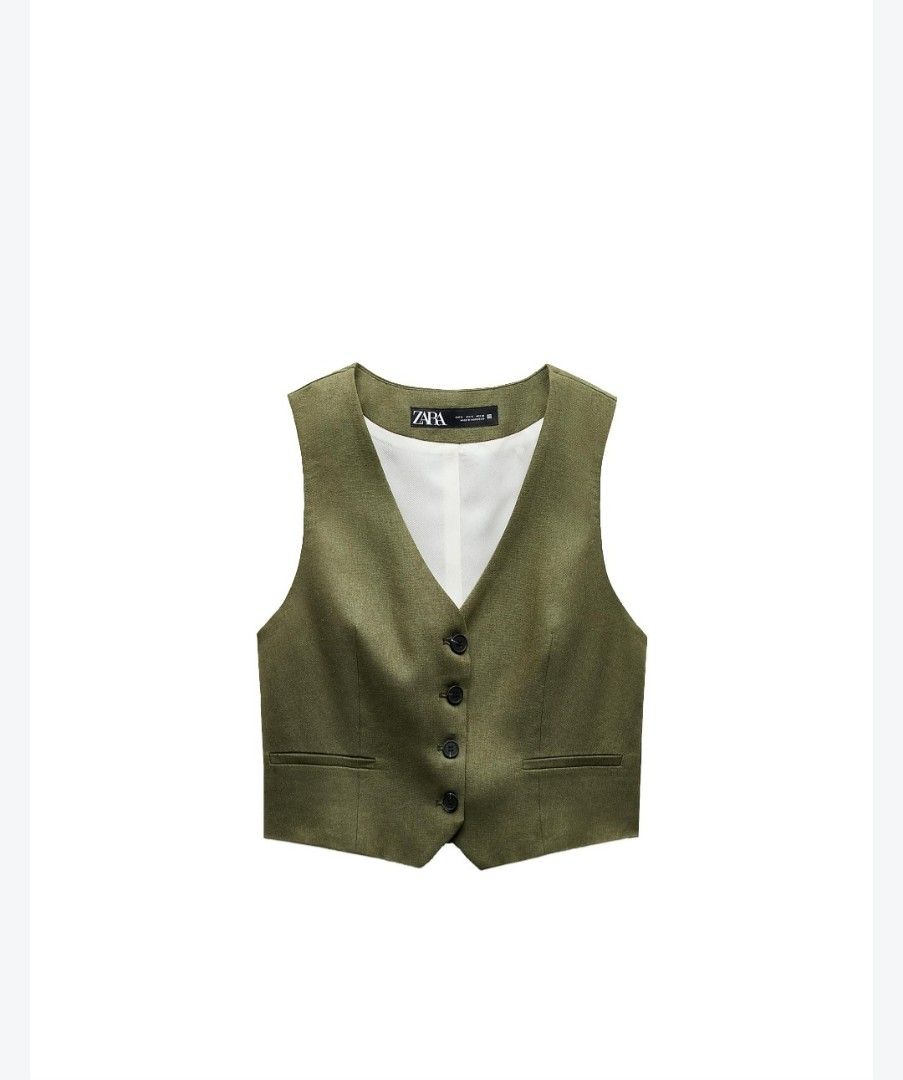 Zara Tailored Linen Waistcoat (Category: Others Tops) located in Baguio. Submitted by k_style_co_preloved (Listing ID 1469254372, Image 2). Description: ON SALE! SALE! SALE! 🎉 ✨ SALE GUIDELINES ✨ 📌 Fixed Price Only – All sale items are offered at their final prices. No haggling or further negotiations, please. ❤️ 📏 Flat-Lay Measurements: 🔎 Flaws/Remarks: Authentic zara 💯. 💸 PAYMENT METHOD: bank transfer, gcash 📦 SHIPPING: Via J&T Express P