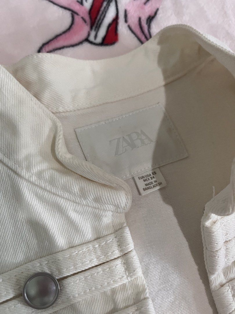 ⋆. 𐙚 ˚ zara white napoleon jacket (Category: Coats, Jackets and Outerwear) located in Makati City. Submitted by thezarachives (Listing ID 1469327122, Image 2). Description: .