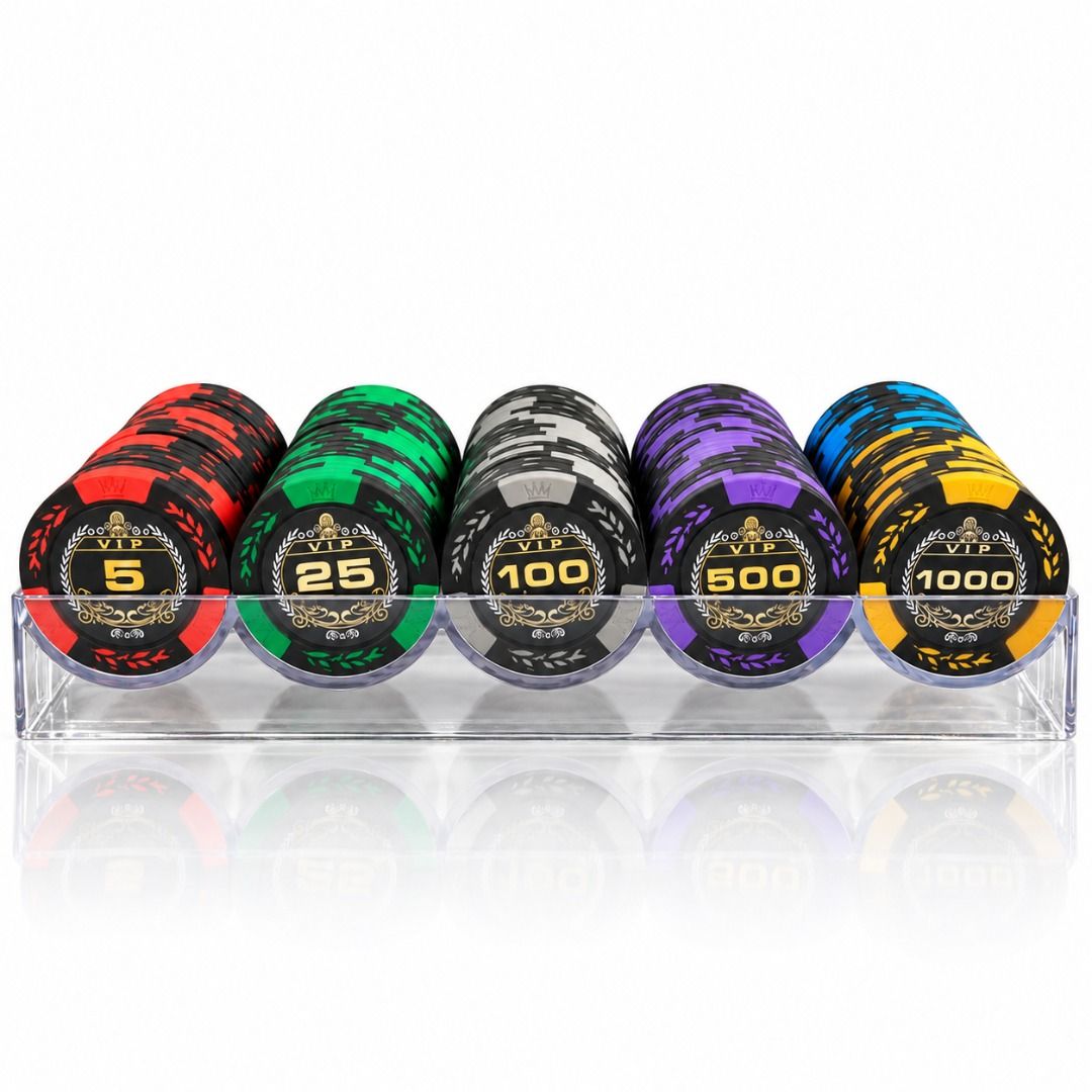 100 Piece VIP Clay Poker Chips Set (Category: Board Games & Puzzles) located in Quezon City. Submitted by vdecks (Listing ID 1469571653, Image 2). Description: Upgrade your poker nights with a premium VIP experience! This 100-piece clay poker chip set is designed for players who appreciate the authentic casino feel, satisfying weight, and professional look of quality poker chips. Perfect for home poker games, tournaments, poker nights, game rooms