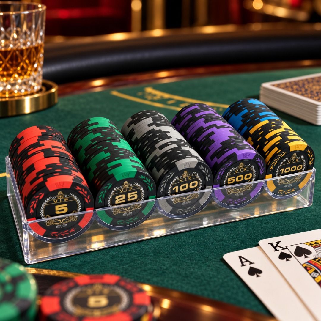 100 Piece VIP Clay Poker Chips Set (Category: Board Games & Puzzles) located in Quezon City. Submitted by vdecks (Listing ID 1469571653, Image 1). Description: Upgrade your poker nights with a premium VIP experience! This 100-piece clay poker chip set is designed for players who appreciate the authentic casino feel, satisfying weight, and professional look of quality poker chips. Perfect for home poker games, tournaments, poker nights, game rooms