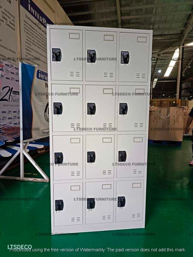 12 DOOR STEEL LOCKER CABINET OFFICE FURNITURE OFFICE PARTITION ...