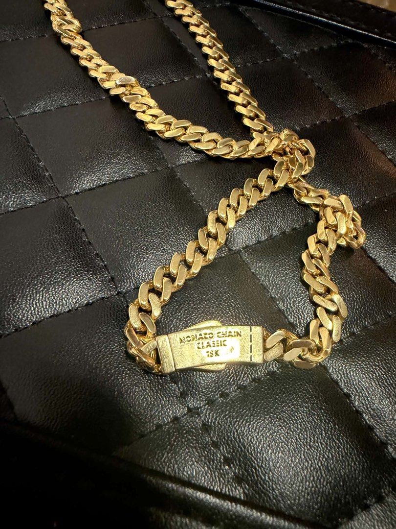 18k Monaco Necklace (Category: Necklaces) located in Cebu City. Submitted by jewelryla_finds (Listing ID 1469547423, Image 3). Description: ⭐️Monaco necklace Preloved in pristine condition 18k | size 16 (rare size) 15.3 grams 💰Cash | layaway Cop thru lbc with minimal dp 📍Cebu.