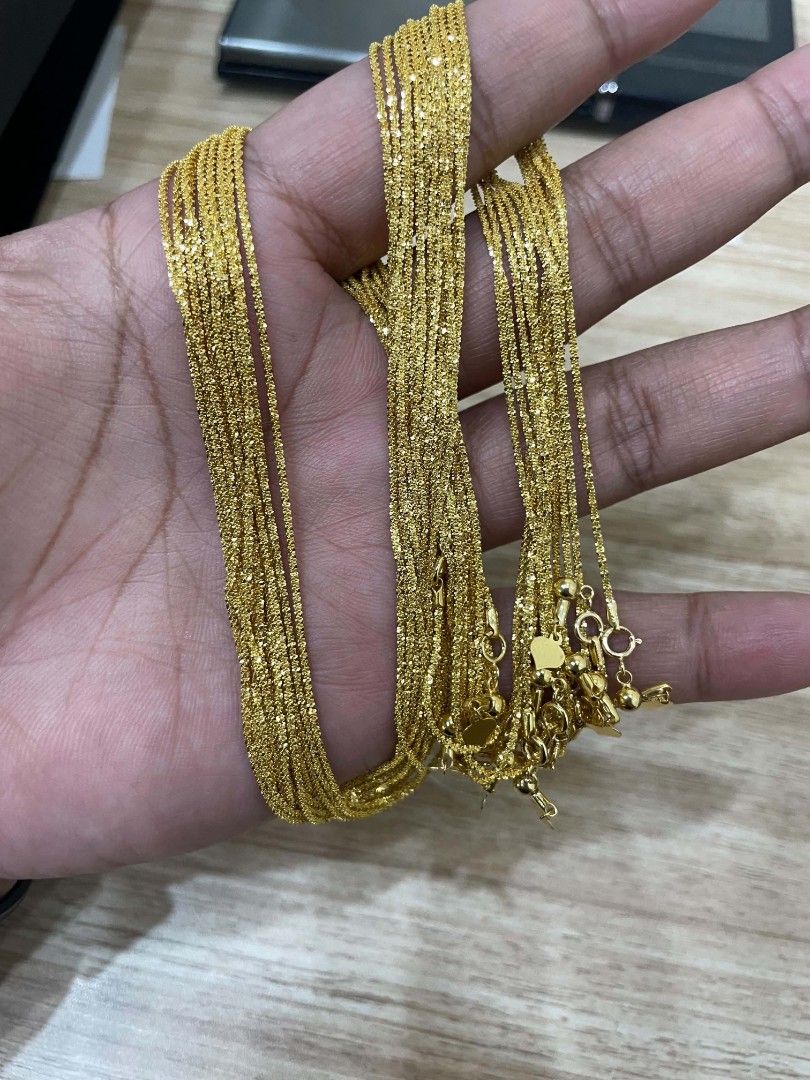 18k Saudi gold beads necklaces (Category: Necklaces) located in Manila. Submitted by bhelgoldseller2ndaccount (Listing ID 1469475946, Image 3). Description: New!!✨New!!✨New!! Authentic 18k Saudi Golds 💯pawnable/naisasanla 💯with high appraisal rate 💯good investment 💯Direct supplier price 👉OPEN for resellers 🌺please take time to evaluate their actual sizes and grams 👉Best panggift for all occasions ✅ Sold per grams not per piece Kya lowest p