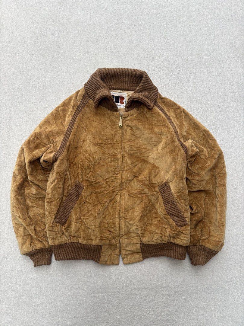 1970s William Barry Corduroy Bomber Jacket (Category: Coats, Jackets and Outerwear) located in Baguio. Submitted by thecollector2600 (Listing ID 1469403117, Image 1). Description: Made in USA BOXY FIT 23” x 23”.