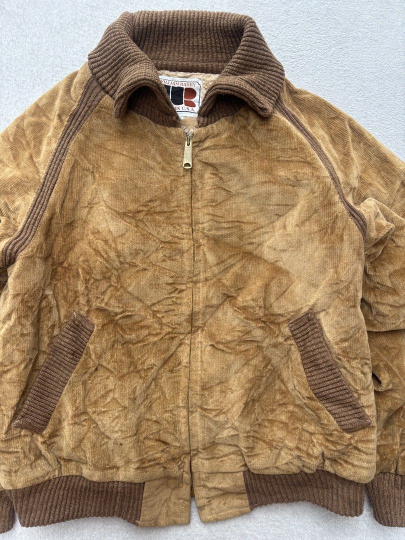 1970s William Barry Corduroy Bomber Jacket (Category: Coats, Jackets and Outerwear) located in Baguio. Submitted by thecollector2600 (Listing ID 1469403117, Image 2). Description: Made in USA BOXY FIT 23” x 23”.