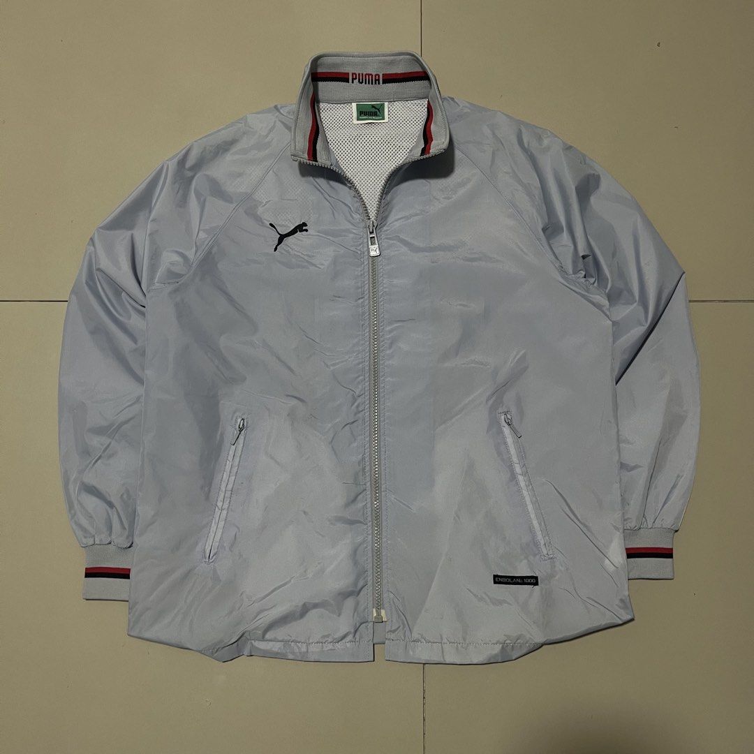 1980s PUMA ENBOLAN 1000 WINDBREAKER TRACKER JACKET (Category: Coats, Jackets and Outerwear) located in Manila. Submitted by balanse (Listing ID 1469460750, Image 1). Description: SIZE: S-M ON DIMES DIMES: 21W X 26L EXCELLENT CONDITION. 9.9 HONEST COLOR RATE. NONE ANY ISSUE..