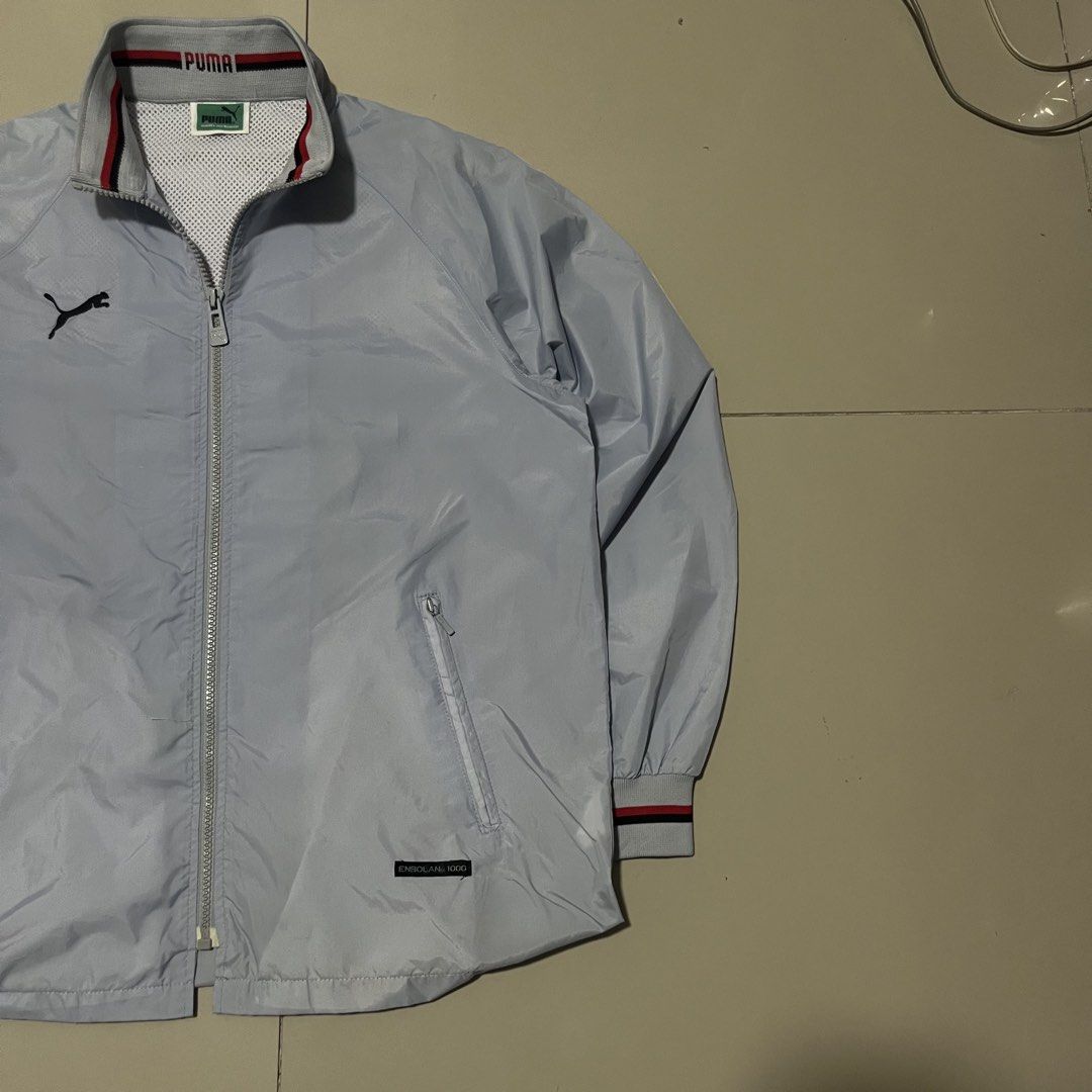 1980s PUMA ENBOLAN 1000 WINDBREAKER TRACKER JACKET (Category: Coats, Jackets and Outerwear) located in Manila. Submitted by balanse (Listing ID 1469460750, Image 2). Description: SIZE: S-M ON DIMES DIMES: 21W X 26L EXCELLENT CONDITION. 9.9 HONEST COLOR RATE. NONE ANY ISSUE..