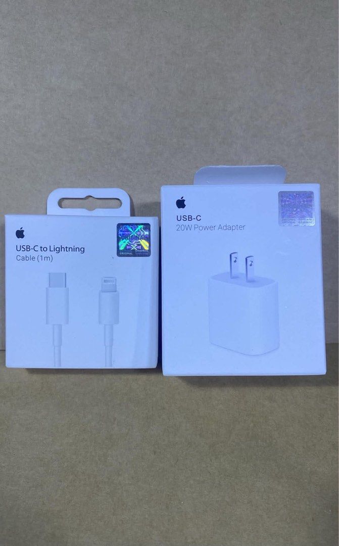 1M type c to lightning & 20W adapter usb-c (Category: Chargers & Cables) located in Manila. Submitted by mimasour (Listing ID 1469475993, Image 1). Description: .