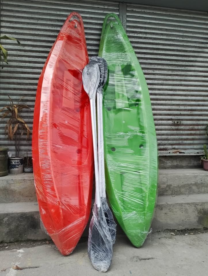 1SEATER KAYAK BOAT (Category: Water Sports) located in Caloocan City. Submitted by calmhawk_a2cd7a (Listing ID 1469460146, Image 2). Description: 1 SEATER KAYAK BOAT • BLADE 1 SEATER KAYAK BOAT • WITH 1 PADDLE & 1 LIFE VEST TYPE: Sit-On Single Seat (Max. Speed = 2 knots) APPLICATION: Rivers, Lakes, Light Ocean Swells MATERIALS: 100% Virgin Linear Density Polyethylene with UV Stabilizers DIMENSIONS: L x W (9’ x 28”) WEIGHT: 51 lbs. CAPACITY: 250 –