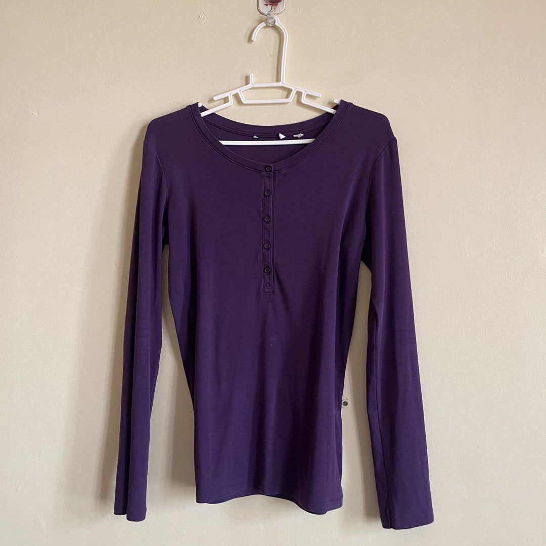 2000s Violet Twilight Henley Top (Category: Longsleeves) located in Legazpi City. Submitted by veilistics (Listing ID 1469486064, Image 1). Description: ❌ sensitive dm “mine” to claim exclusive of sf .
