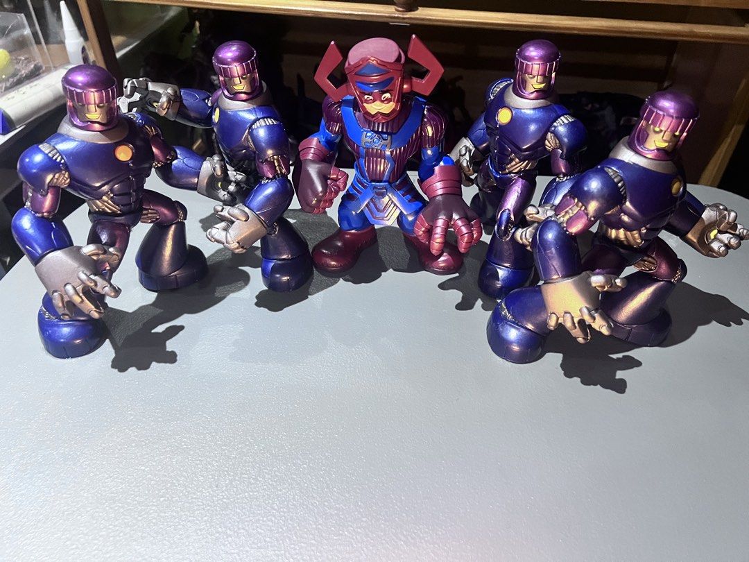 2007 Hasbro Marvel Super Hero Squad Galactus and Sentinels (Category: Figurines & Statues) located in Manila. Submitted by monmanalas42758 (Listing ID 1469493198, Image 1). Description: - Bundle includes 1 large Galactus and 4 Sentinel robots - 2007 release vintage na next year - Figure around 5-6.5 inches selling each for 750 x 5 ( 3,750 ) If Take All 3,000 location: Antipolo mop: Gcash mod: Lalamove or LBC.