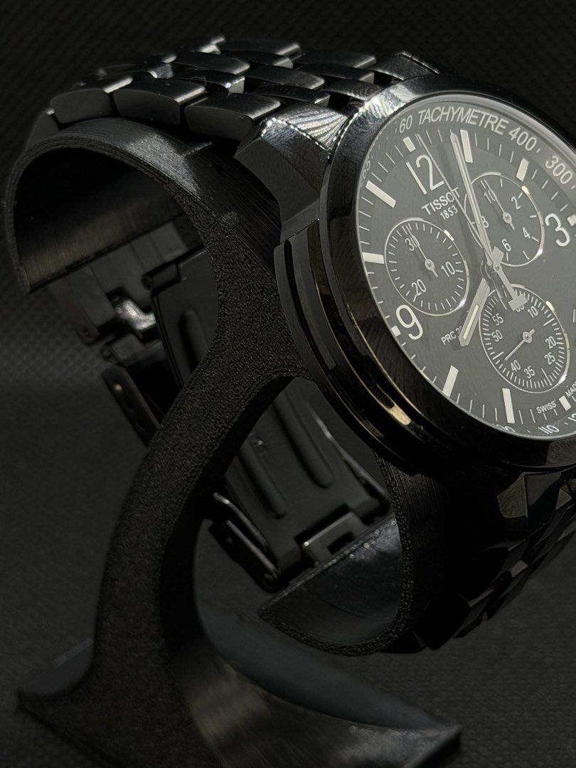 [2021] Tissot PRC 200 Chronograph (Category: Luxury Watches) located in San Jose. Submitted by midnightwatchersph (Listing ID 1469569739, Image 3). Description: [2021] Tissot PRC 200 Chronograph T114417 A Midnight Black color Tissot Quartz Chronograph movement Original head Original bracelet No tarnish/fading. Complete with box, papers, and manual. Can be considered as new. 43mm case size (excluding crown) Collector’s timepiece. ✨ 10/10 condition