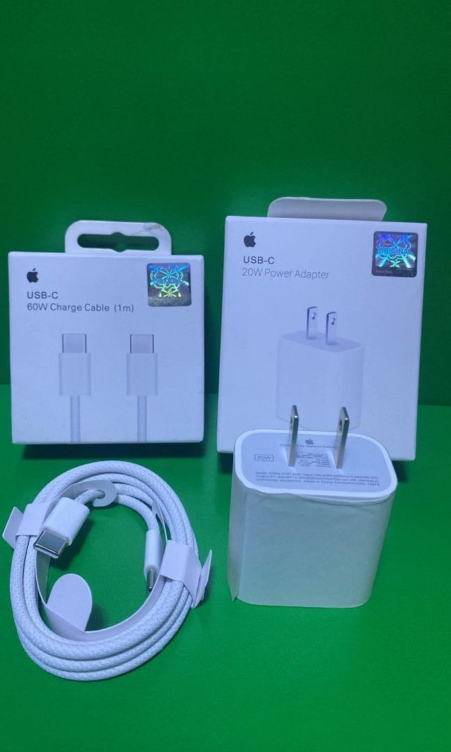 20W ADAPTER USB-C & usb- c to c cable (Category: Chargers & Cables) located in Manila. Submitted by pricious (Listing ID 1469430698, Image 1). Description: .