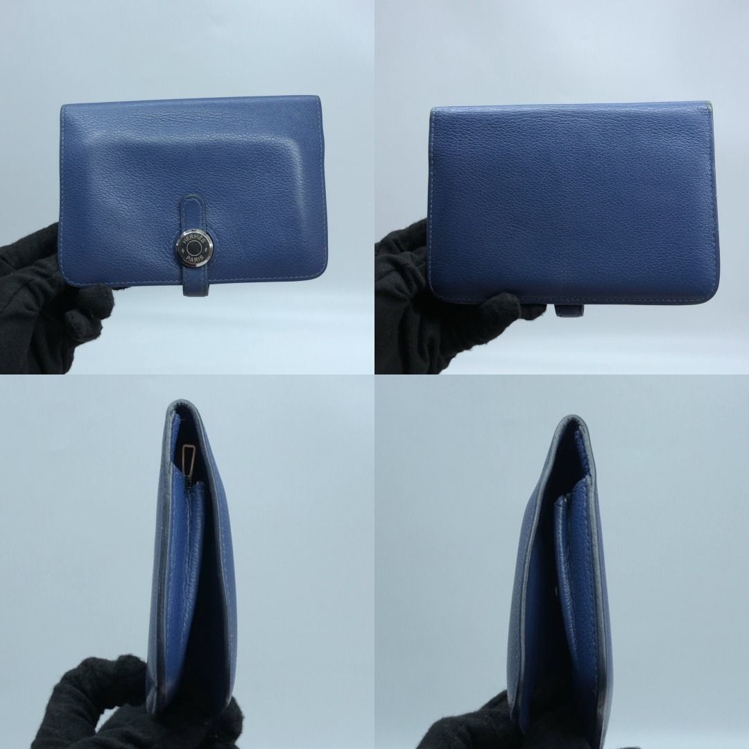 267010202 HERMES SLG DOGON COMPACT STAMP C (Category: Luxury Bags & Wallets) located in Taguig. Submitted by ecoring.ph (Listing ID 1469410767, Image 3). Description: ◆CONDITION: B- ◆DESCRIPTIONS: (Other defects/info:) OUTER: The body of the wallet is scratched, scuffed, stained, dirty, wrinkled, and deformed, has press marks, and shows signs of use. The rubber lining and edges of the wallet are scratched, scuffed, stained, dirty, wrinkled, crack