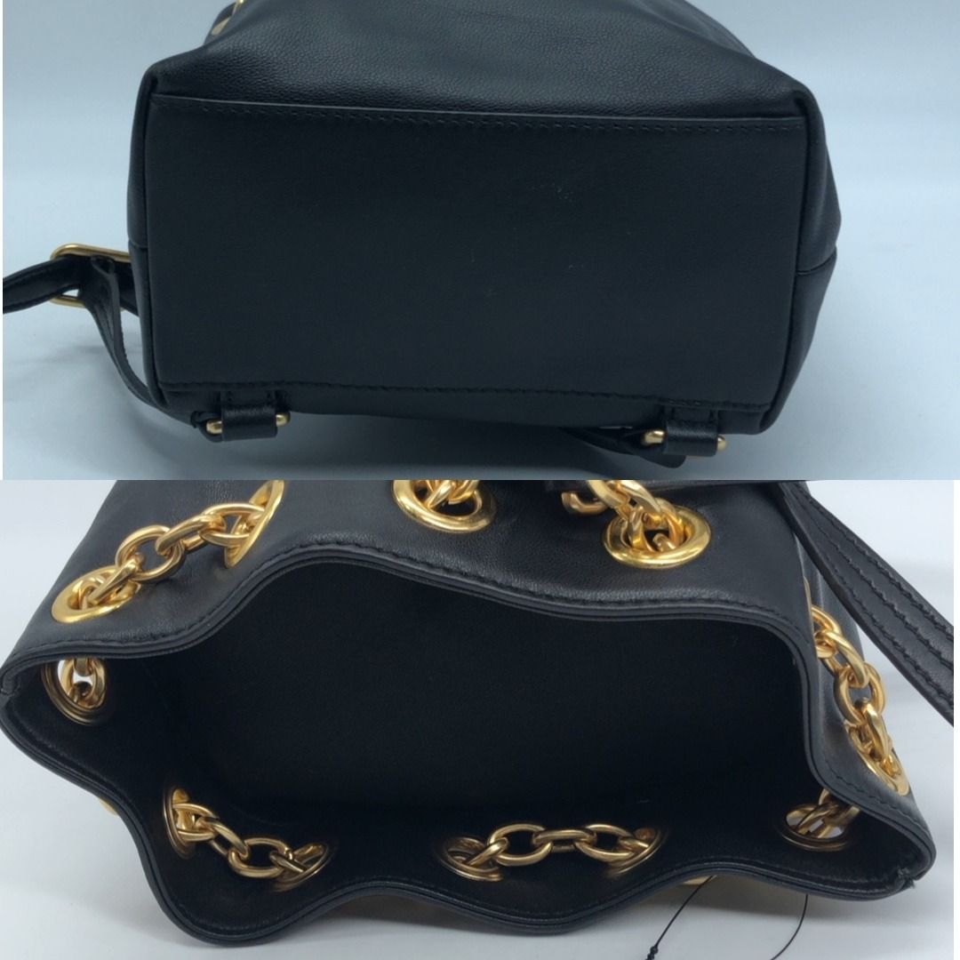 267010410 TORY BURCH BAG FLEMING CHAIN BACK PACK (Category: Luxury Bags & Wallets) located in Taguig. Submitted by ecoring.ph (Listing ID 1469409567, Image 2). Description: ◆CONDITION: B+ ◆DESCRIPTIONS: (Other defects/info:) OUTER: The body of the bag is wrinkled, has minimal press marks, and shows signs of use. The bottom and bottom corners of the bag are minorly scratched, scuffed, stained, and dirty, have press marks, and show signs of use. Th