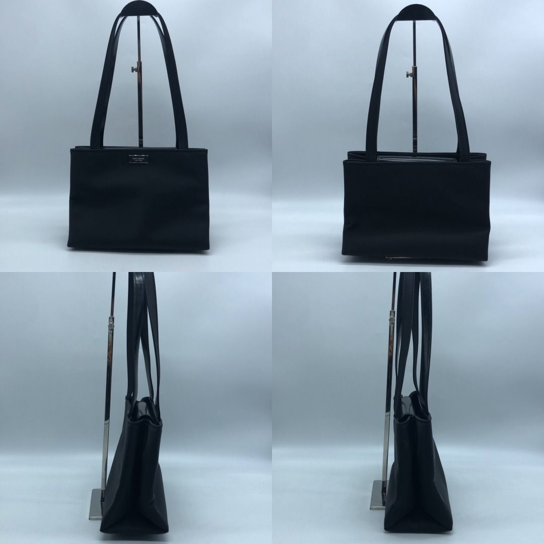 267010424 KATE SPADE BAG NYLON HAND BAG (Category: Luxury Bags & Wallets) located in Taguig. Submitted by ecoring.ph (Listing ID 1469415541, Image 2). Description: ◆CONDITION: B ◆DESCRIPTIONS: (Other defects/info:) OUTER: The body of the bag is stained and dirty, and shows signs of use. The bottom and bottom corners of the bag are stained, dirty, and wrinkled, and show signs of use. The patent leather on the top handle, flap, and inner leather to
