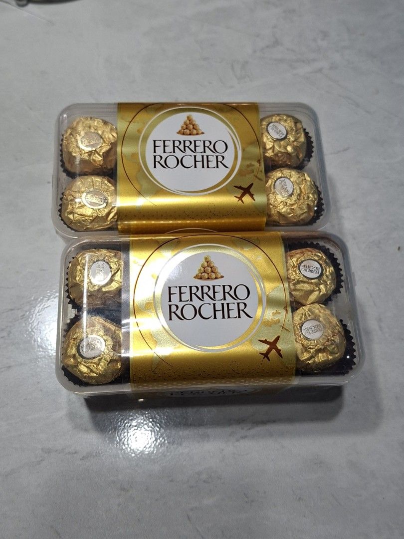(32pcs) Ferrero Rocher T16 Chocolate Gift Box (2 boxes) (Category: Other Food & Drinks) located in Vigan. Submitted by fenrear (Listing ID 1469472334, Image 1). Description: Ferrero Rocher Chocolate T16 - 2 boxes 32pcs in total Expiry: Dec 16, 2026 RFS: extra courier: j&t.