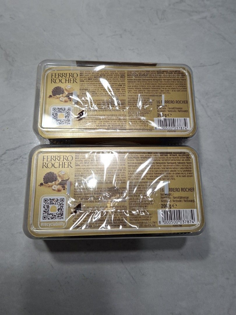 (32pcs) Ferrero Rocher T16 Chocolate Gift Box (2 boxes) (Category: Other Food & Drinks) located in Vigan. Submitted by fenrear (Listing ID 1469472334, Image 2). Description: Ferrero Rocher Chocolate T16 - 2 boxes 32pcs in total Expiry: Dec 16, 2026 RFS: extra courier: j&t.