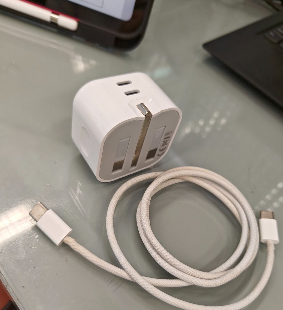 45W Fast Charger with original apple Cable, 手提電話, 電話及其他裝置配件, 充電器及電線 ...