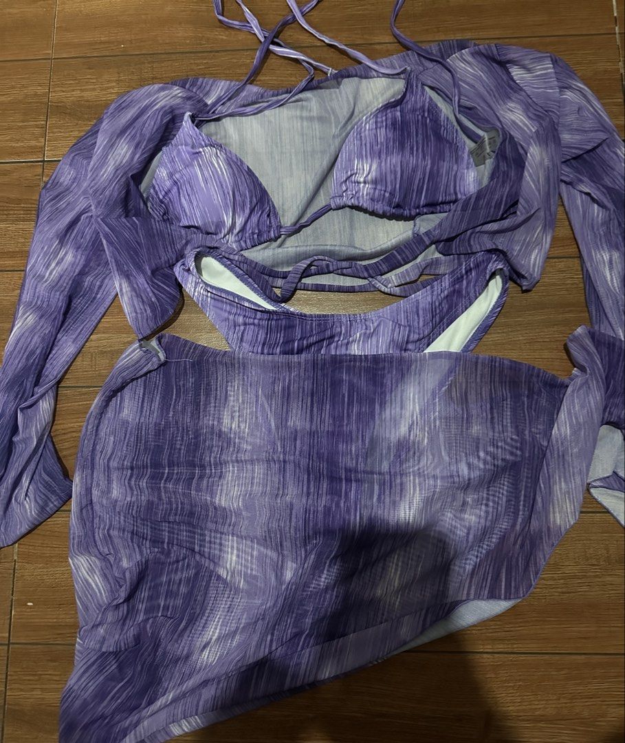 4in1 Small Purple Swimsuit (Category: Bikinis & Swimsuits) located in Manila. Submitted by prettytrendsboutique (Listing ID 1469461708, Image 2). Description: Size - S (on tag) - never been used - Visit my shop for more trendy options or dm me for more selections 📍Location: Manila Can be shipped via Lalamove or Grab around Metro Manila (Same Day Shipping Available) Jnt for provinces only PAYMENT METHOD 💵 - GCASH - MariBank - BDO - Shipping Fee 