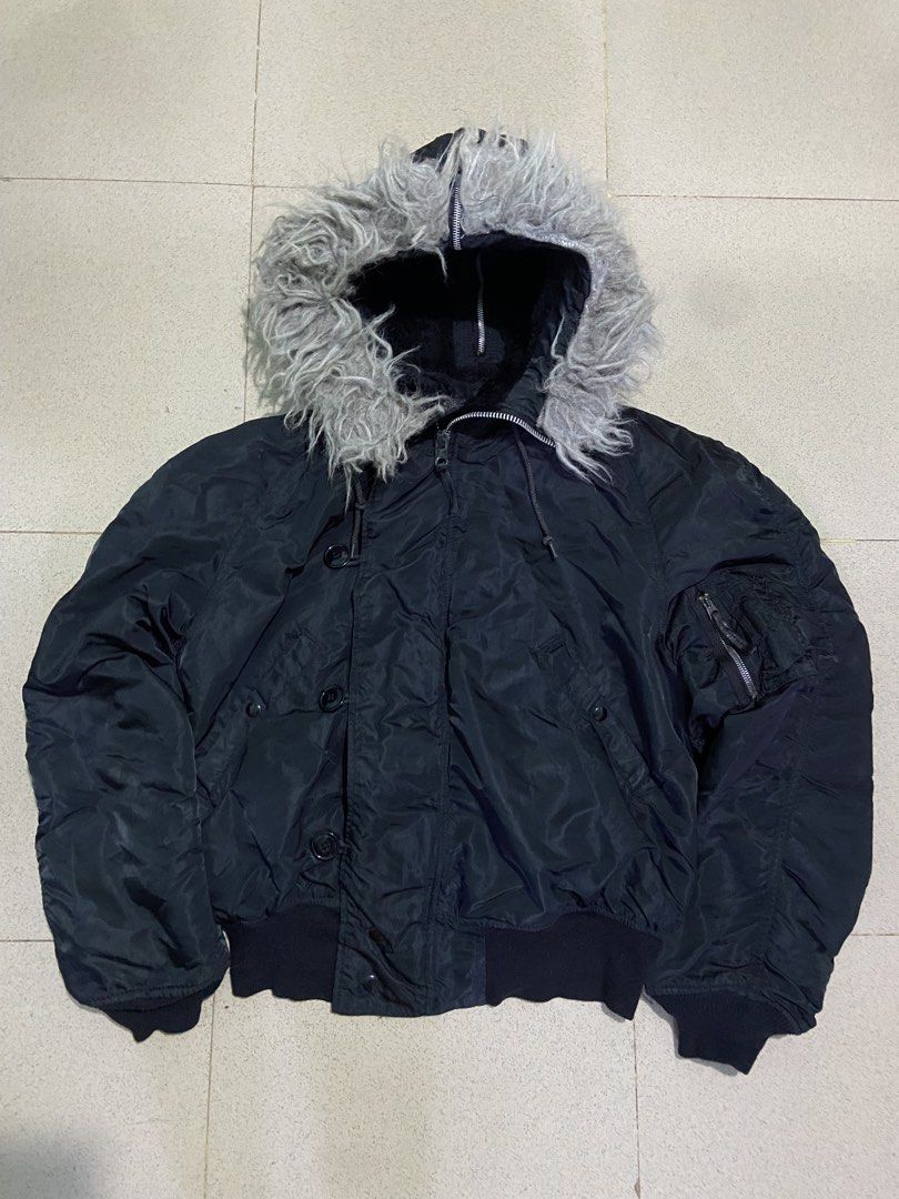 80’S ALPHA INDUSTRIES N2B FLIGHT JACKET (Category: Coats, Jackets and Outerwear) located in Bulacan. Submitted by rrthrifts (Listing ID 1469472731, Image 2). Description: GOOD CONDITION SIZE LARGE ON TAG SIGN OF USED DUE TO ITS AGE 3999PHP PLUS SHIPPING FEE ONLY.