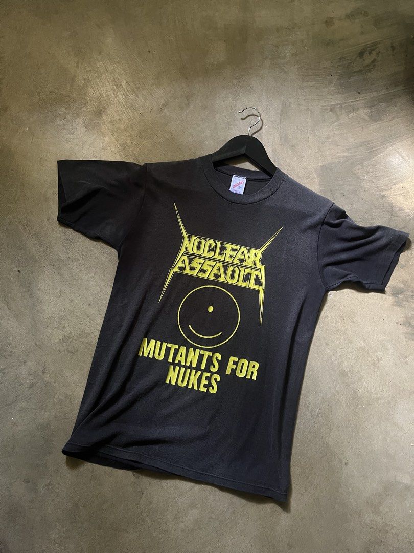 80’s NUCLEAR ASSAULT THRASH METAL BAND TEE (Category: Tshirts & Polo Shirts ) located in Iloilo. Submitted by bcdvtg (Listing ID 1469452029, Image 1). Description: 20.3x27 Jerzeez tag Hairlines Minimal fading.