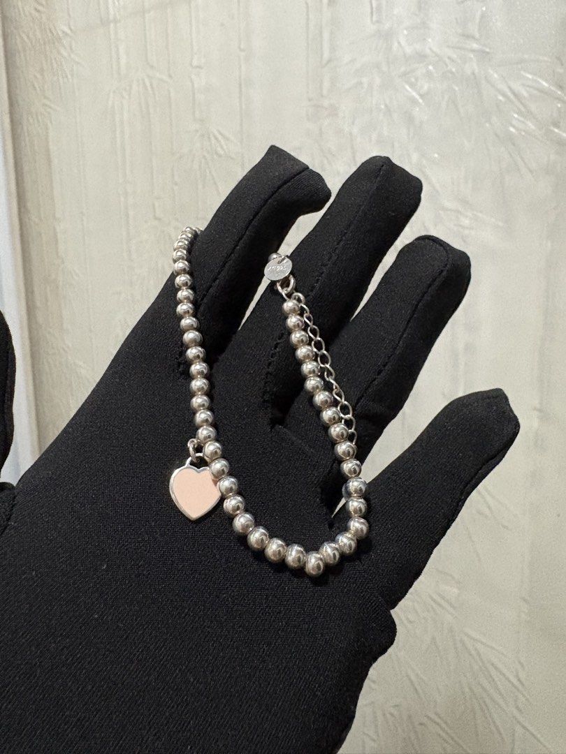 925 Sterling Silver Pink Heart Bubble Bracelet (Category: Bracelets) located in Quezon City. Submitted by meggys_treasures (Listing ID 1469488009, Image 1). Description: Want a long lasting jewelry but have no budget for Gold? Silver is for you! :) Silver prices are going up, invest now! - Size 7.5-9in - TF inspired (w/ brand markings, pls chat for front pics) - Original Solid Sterling Silver with 925 marking - Perfect for everyday use (it even g
