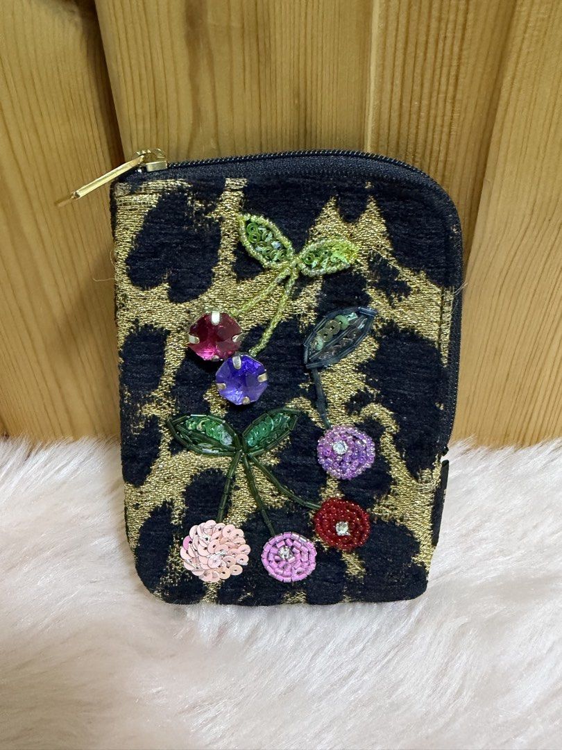 ✨ Authentic Think Bee! Embellished Leopard & Cherry Mini Pouch ✨ (Category: Purses & Pouches) located in Taguig. Submitted by titanars (Listing ID 1469421282, Image 1). Description: • Brand: Think Bee! 🐝 • Condition: [Insert Condition, e.g., Excellent pre-owned condition / Gently used] • Features: Zip-around closure, premium embellishments, signature vibrant interior lining..