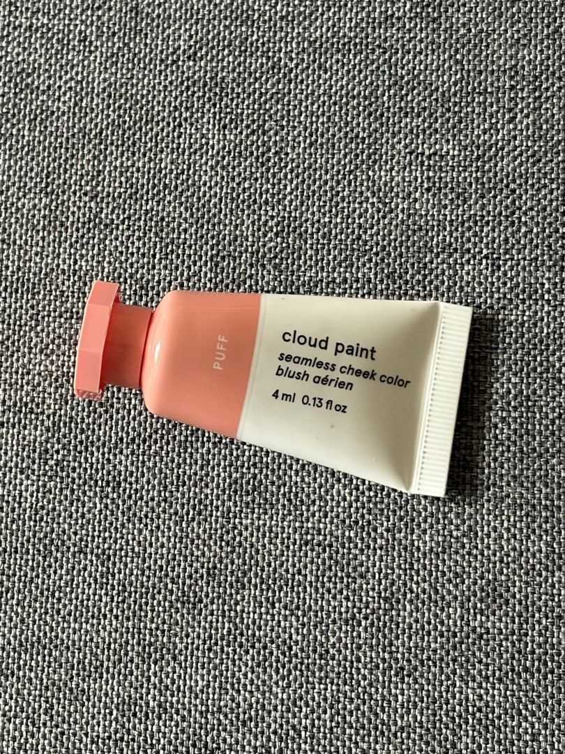 ⭐️ glossier mini cloud paint blush shade puff 4 ml (Category: Makeup) located in Manila. Submitted by bbygirly (Listing ID 1469437176, Image 1). Description: - Used once onlyy to swatch but not rlly my shade :-(( - No box but can replace w other box <3 will clean and wrap it nicely too 🫶 - This is the new formulation or shade !.