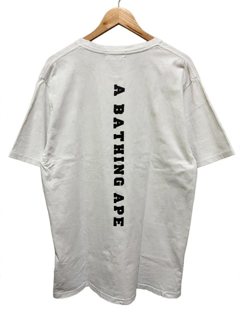 A Bathing Ape BAPE Ape Head White T-shirt (Category: Tshirts & Polo Shirts ) located in Quezon City. Submitted by kimzxc_536 (Listing ID 1469536748, Image 2). Description: BRAND: BAPE NAPA LC NA NATEN PASOK TO PERO DOUBLE CHECK NYO NALNG Size: XLARGE Dimes: 22 X 31 Condition: EXCELLENT Colorate: 9.7/10 Issue: CUT SIZE TAG Price: 850 plus sf.
