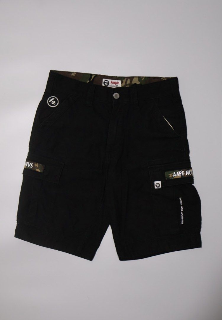 Aape Cargo Shorts - Size 32 (Category: Shorts) located in Davao. Submitted by adl.dept (Listing ID 1469405881, Image 3). Description: Good to Excellent Condition Bawal sa maselan Condi 8/10 Color rate 32waist 21length 9.5hem Details: • First to pay gets the item! • Location: Wilfredo Aquino, Davao City • Pick up loc— Assumption College of Davao, Cabaguio st. • Add ₱30 or up for meetups (depends on agreed place). • Can deliver via J&T or Maxim See