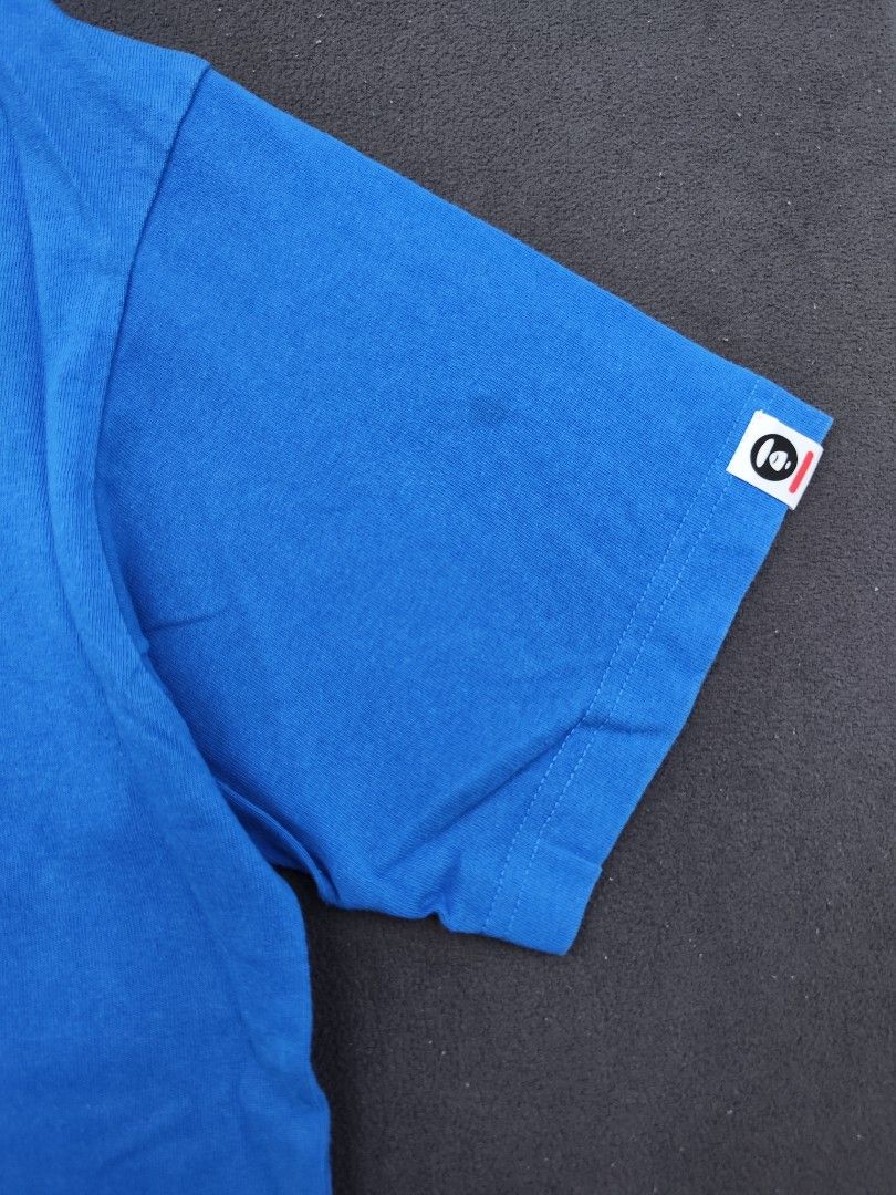 Aape Now Patch Logo Blue Tee (Category: Tshirts & Polo Shirts ) located in Bulacan. Submitted by emilj23 (Listing ID 1469430433, Image 3). Description: Aape Now Patch Logo Blue Tee Size S on tag L 27 W 21 Condition 8.5/10 Color rate 8.5/10 Issue Stain.