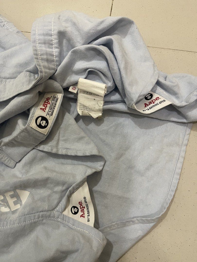 Aape polo shirt (Category: Tshirts & Polo Shirts ) located in San Jacinto. Submitted by clothcartelph (Listing ID 1469420664, Image 3). Description: Size: large Dimes: 21/28 Width: 21 Length: 28 Issue: black ink Color rate: 9/10.