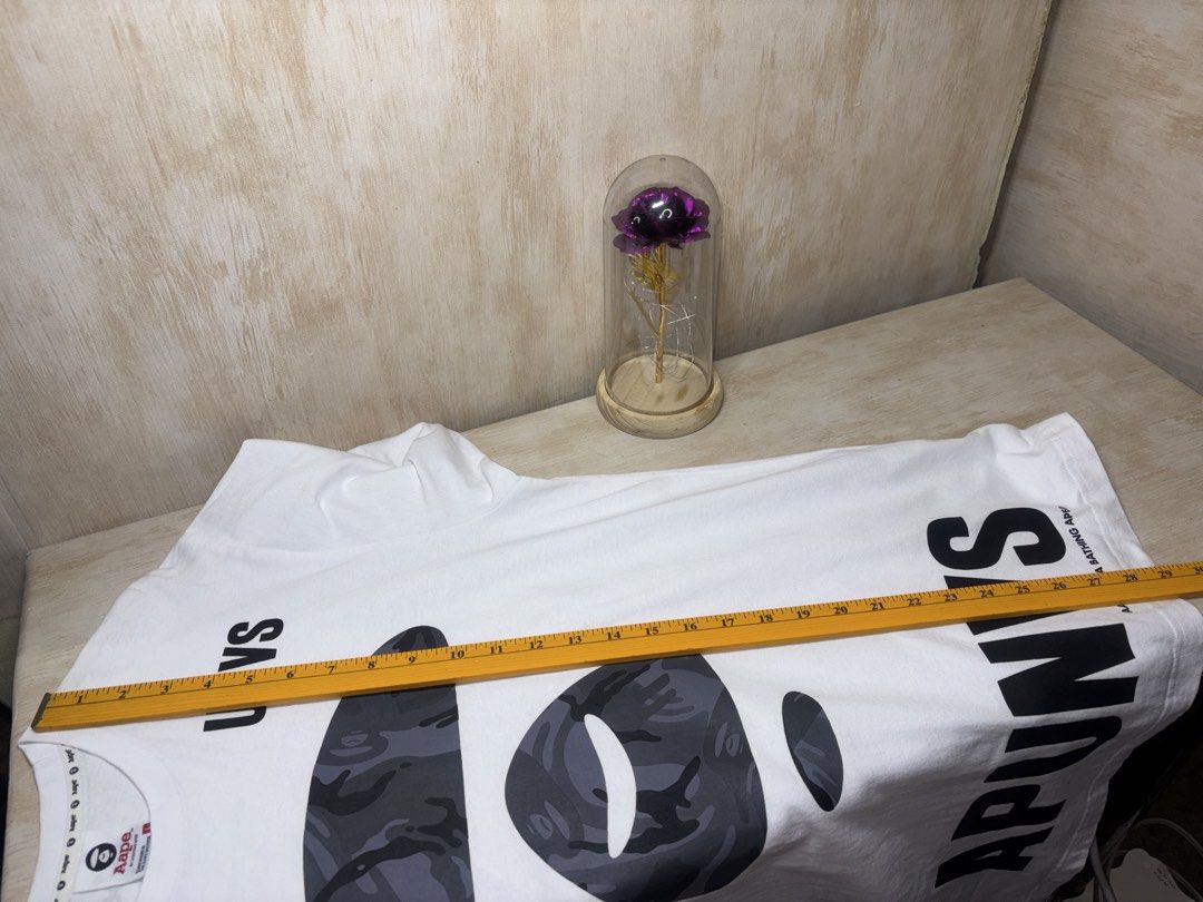 AAPE SHIRT (Category: Tshirts & Polo Shirts ) located in Cabuyao City. Submitted by pormanation-thrift-store (Listing ID 1469468489, Image 3). Description: AAPE SHIRT Condition: LIKE NEW Color rate: 10/10 (PWEDE SA MASELAN) Size: LARGE Dimes: 21”Wx29”L Issue: NONE✅ Price: 1200.