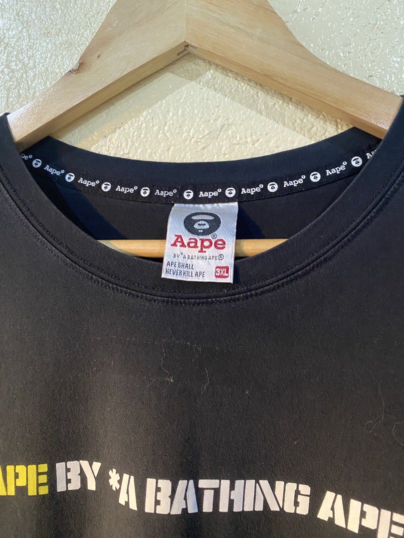 Aape shirt (Category: Tshirts & Polo Shirts ) located in Calapan. Submitted by mnlhabithrift23 (Listing ID 1469513993, Image 2). Description: Width : 22 Length : 27 Color rate : 9/10 Issue : none color may change due to lighting .