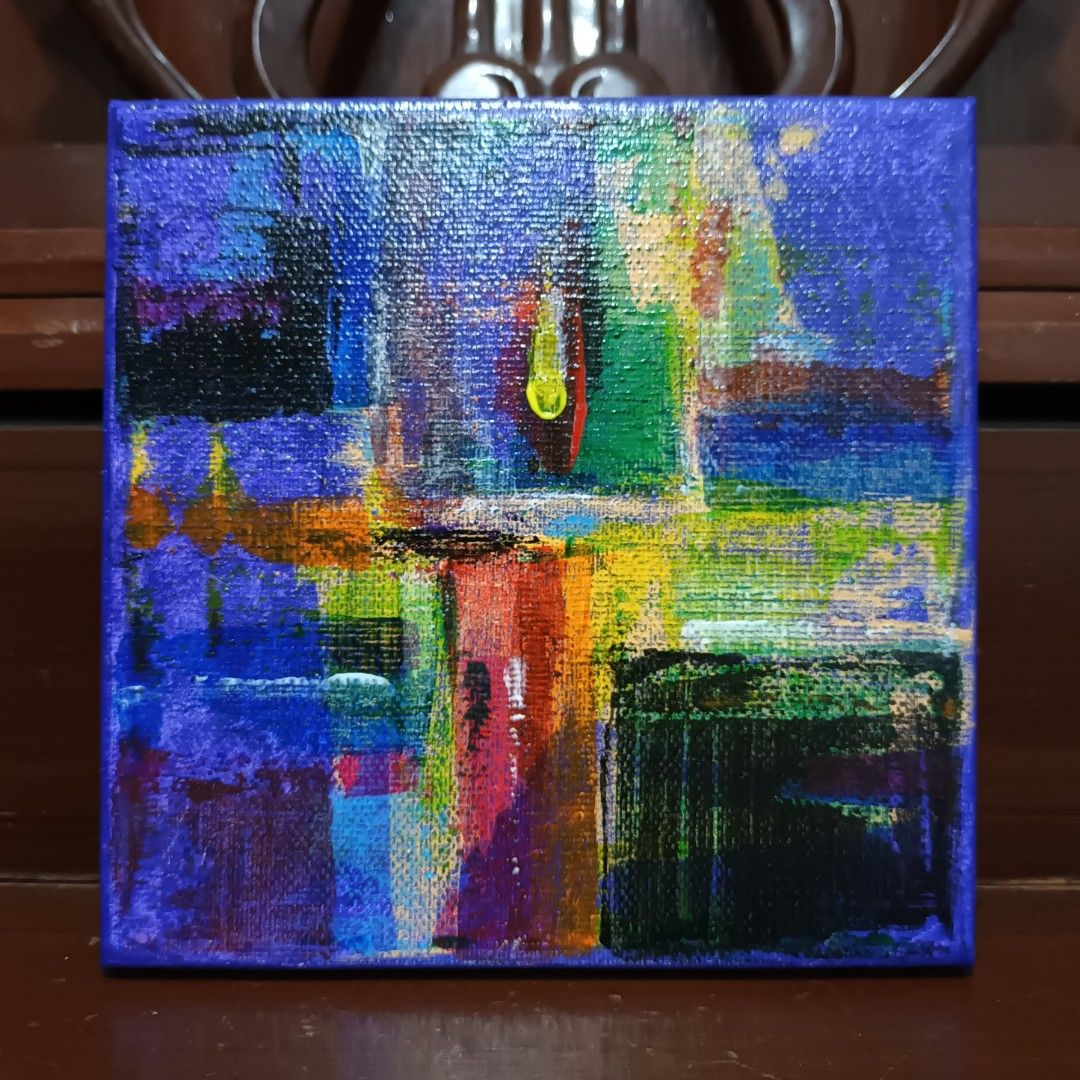 Abstract Mini Paintings (Category: Art & Prints) located in Bacoor. Submitted by donlopezart (Listing ID 1469407673, Image 3). Description: P400 each/ P1k for all 3 Mini Abstract Paintings (UNTITLED) 6 x 6 in Acrylic on Canvas Varnished Ready to Hang No frame 🔴 Orange is SOLD.
