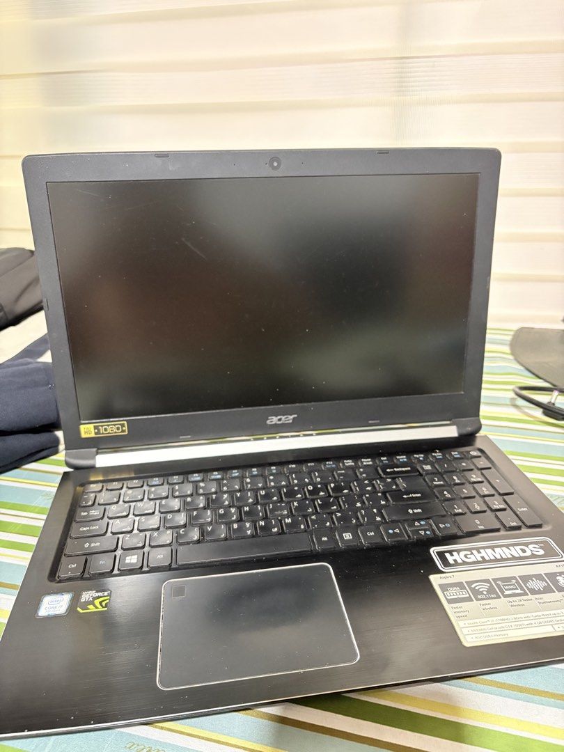 Acer Aspire 7 Laptop (Category: Laptops & Notebooks) located in Batangas. Submitted by declutterwithlouis (Listing ID 1469415605, Image 1). Description: Please see photos for laptop specs :).