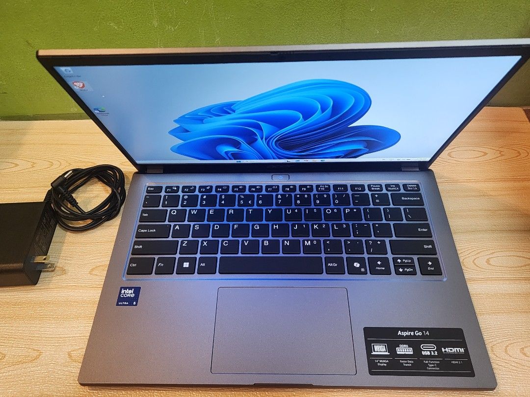 Acer Aspire Go 14 Ultra 5 (Category: Laptops & Notebooks) located in Manila. Submitted by abdulfatak37758 (Listing ID 1469530176, Image 2). Description: - Model: Acer Aspire Go 14 (Silver) - Processor: Intel Core Ultra 5 - Display: 14-inch WUXGA screen - Memory: DDR5 RAM - Ports: USB 3.2 and HDMI - Condition: Clean screen, fully working keyboard, and responsive trackpad - Inclusion: Original power adapter - Ideal for: Daily work, school, and medi