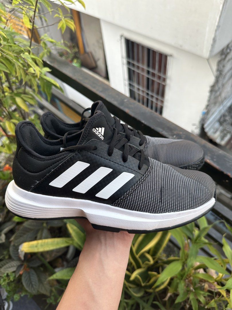 Adidas GameCourt Black (Category: Sneakers) located in Marikina City. Submitted by azaero (Listing ID 1469508245, Image 1). Description: Size Women's US 8 / cm 25 / Euro 40 Good Condition spikey .