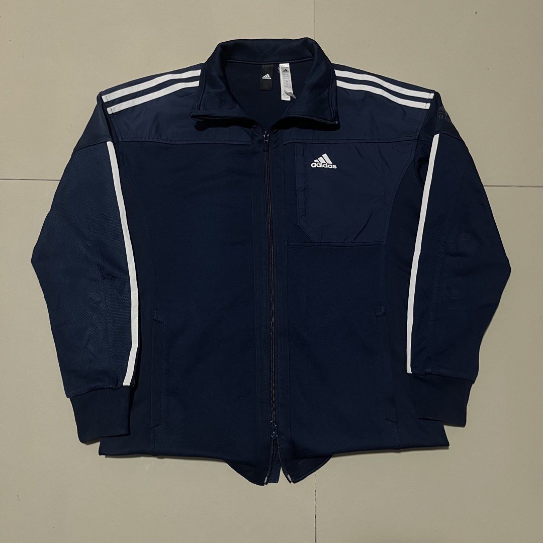 ADIDAS HYBRID WARM UP TRACK JACKET (Category: Coats, Jackets and Outerwear) located in Manila. Submitted by balanse (Listing ID 1469459340, Image 1). Description: SIZE: L ON TAG DIMES: 23W X 28L EXCELLENT CONDITION. 9.9 HONEST COLOR RATE. NONE ANY ISSUE..