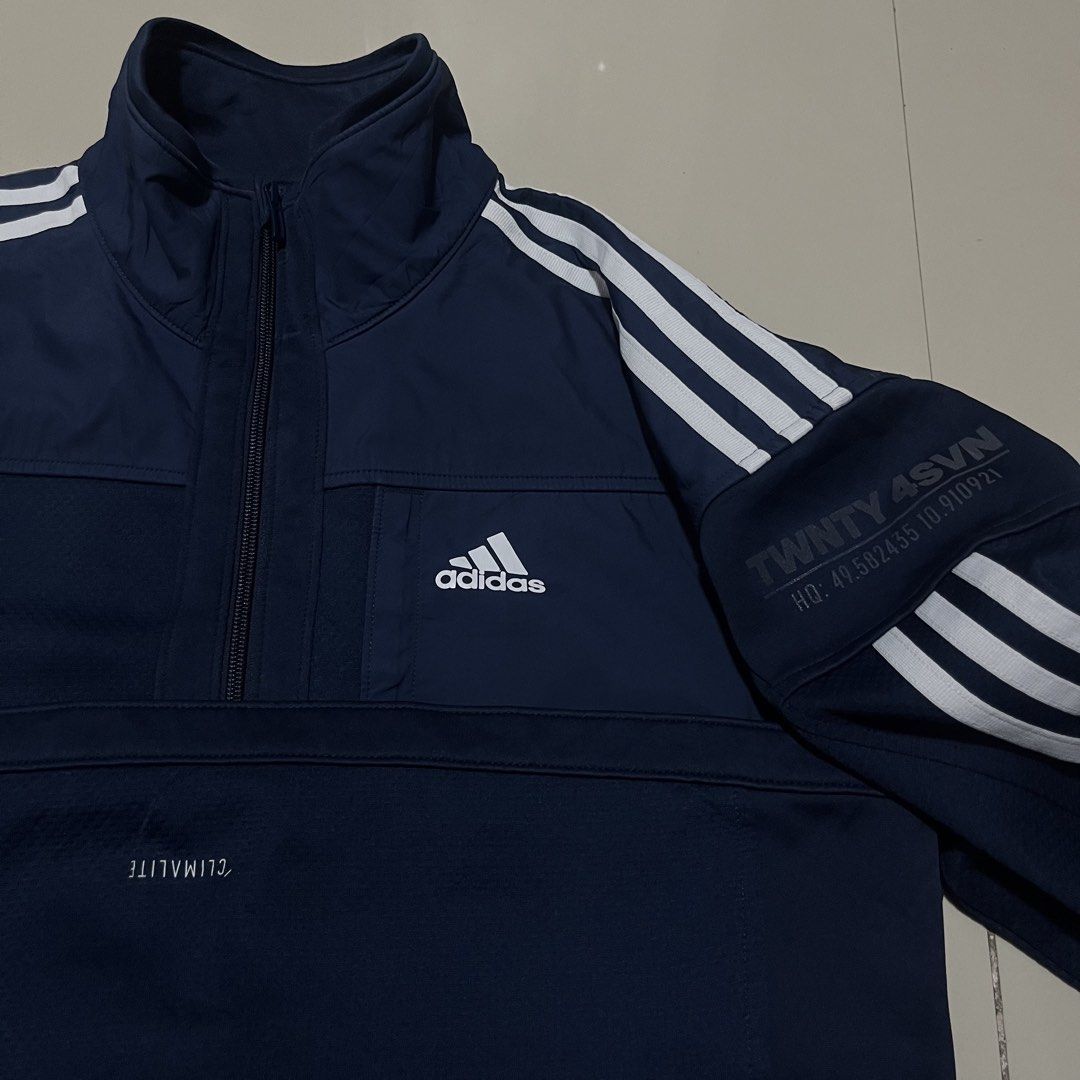 ADIDAS HYBRID WARM UP TRACK JACKET (Category: Coats, Jackets and Outerwear) located in Manila. Submitted by balanse (Listing ID 1469459340, Image 3). Description: SIZE: L ON TAG DIMES: 23W X 28L EXCELLENT CONDITION. 9.9 HONEST COLOR RATE. NONE ANY ISSUE..