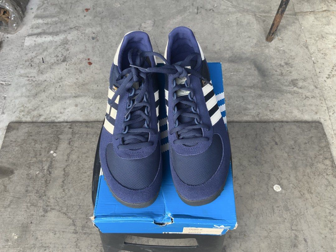 Adidas Marathon Size UK 10.5 (Category: Sneakers) located in Makati City. Submitted by imagineinc. (Listing ID 1469463556, Image 3). Description: - Model: Adidas Marathon TR - Colorway: Indigo / Off-White - Size: UK 10.5 / US 11 - Material: Durable Cordura fabric, deep blue suede, and mesh upper - Distinctive studded rubber outsole for superior grip - Classic white three stripes - Original blue shoebox included - I will not reply to Low ball bids