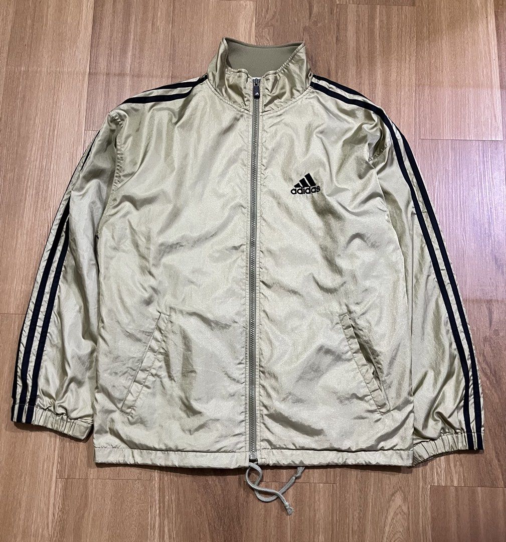 Adidas vintage 1990s Fullzip Windbreaker Jacket (Category: Coats, Jackets and Outerwear) located in Porac. Submitted by macky.ron (Listing ID 1469445388, Image 1). Description: Length:30 Width: 21.5 Condition: 9.9/10 Color rate: 9.9/10 Issue (s): None Complete Tags.