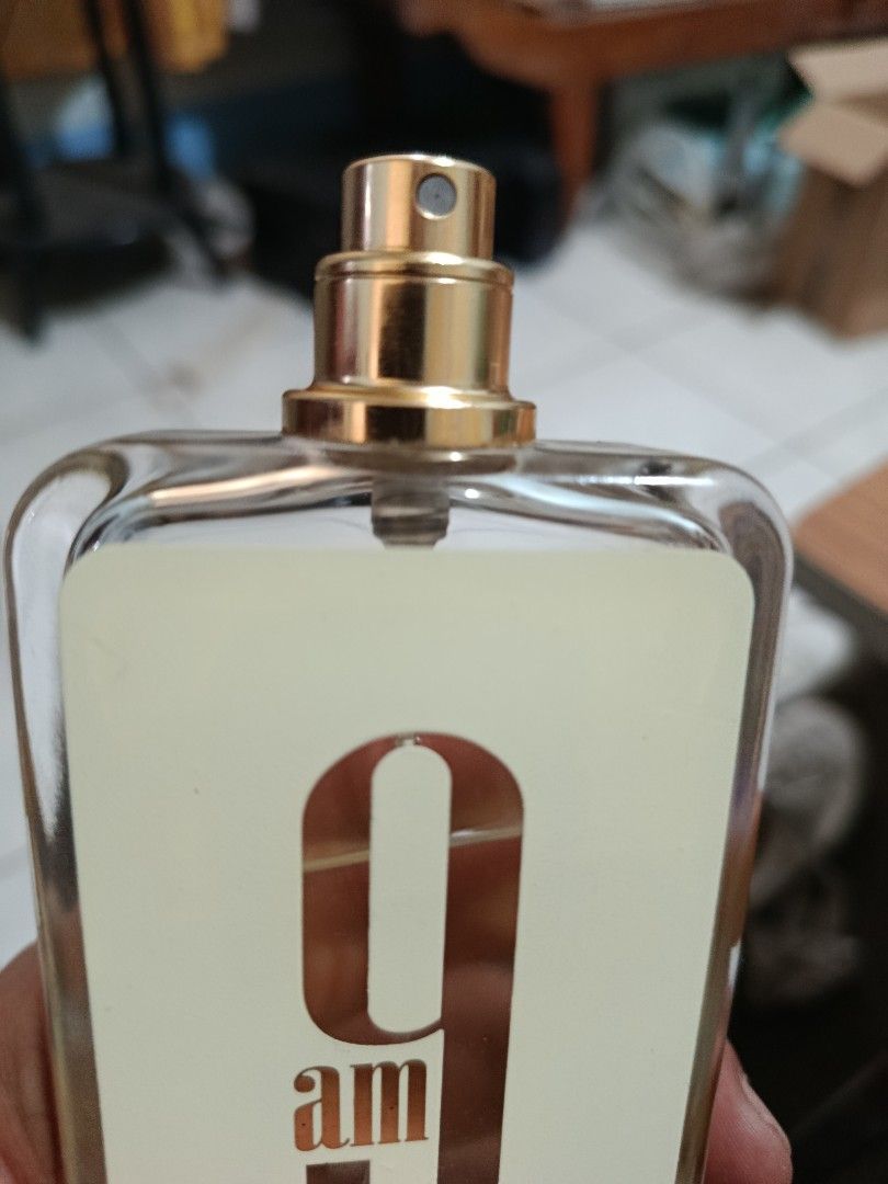 Afnan 9 AM Eau de Parfum !!!!! For Trade !!!!!! (Category: Fragrance & Deodorants) located in Manila. Submitted by drkpssngr (Listing ID 1469403048, Image 3). Description: For Trade - Brand: Afnan 9 AM Eau de Parfum - Volume: Partial 80 ml + remaining - Condition: Mint con. with spray nozzle intact and original gold round cap - Bottle: Clear front label and branding - Scent Profile: Unisex ,Fresh, ideal for everyday wear.