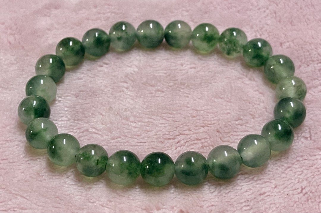 African Jade Bracelet 8mm (Category: Bracelets) located in Manila. Submitted by Crystal_Oracle (Listing ID 1469509944, Image 1). Description: Jade is a symbol of serenity and purity. It signifies wisdom gathered in tranquility. It increases love and nurturing. A protective stone, Jade keeps the wearer from harm and brings harmony. Jade attracts good luck and friendship. It stabilises the personality and promotes self-sufficiency. Soothes the mind