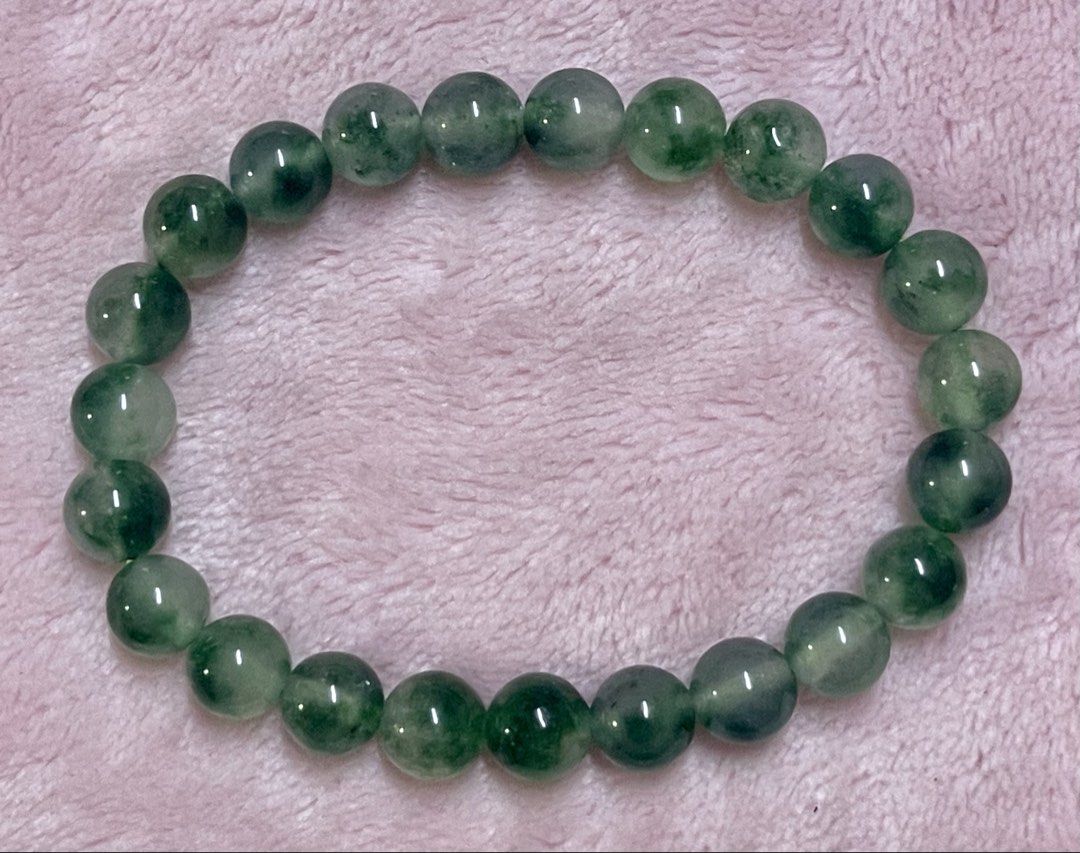 African Jade Bracelet 8mm (Category: Bracelets) located in Manila. Submitted by Crystal_Oracle (Listing ID 1469509944, Image 2). Description: Jade is a symbol of serenity and purity. It signifies wisdom gathered in tranquility. It increases love and nurturing. A protective stone, Jade keeps the wearer from harm and brings harmony. Jade attracts good luck and friendship. It stabilises the personality and promotes self-sufficiency. Soothes the mind