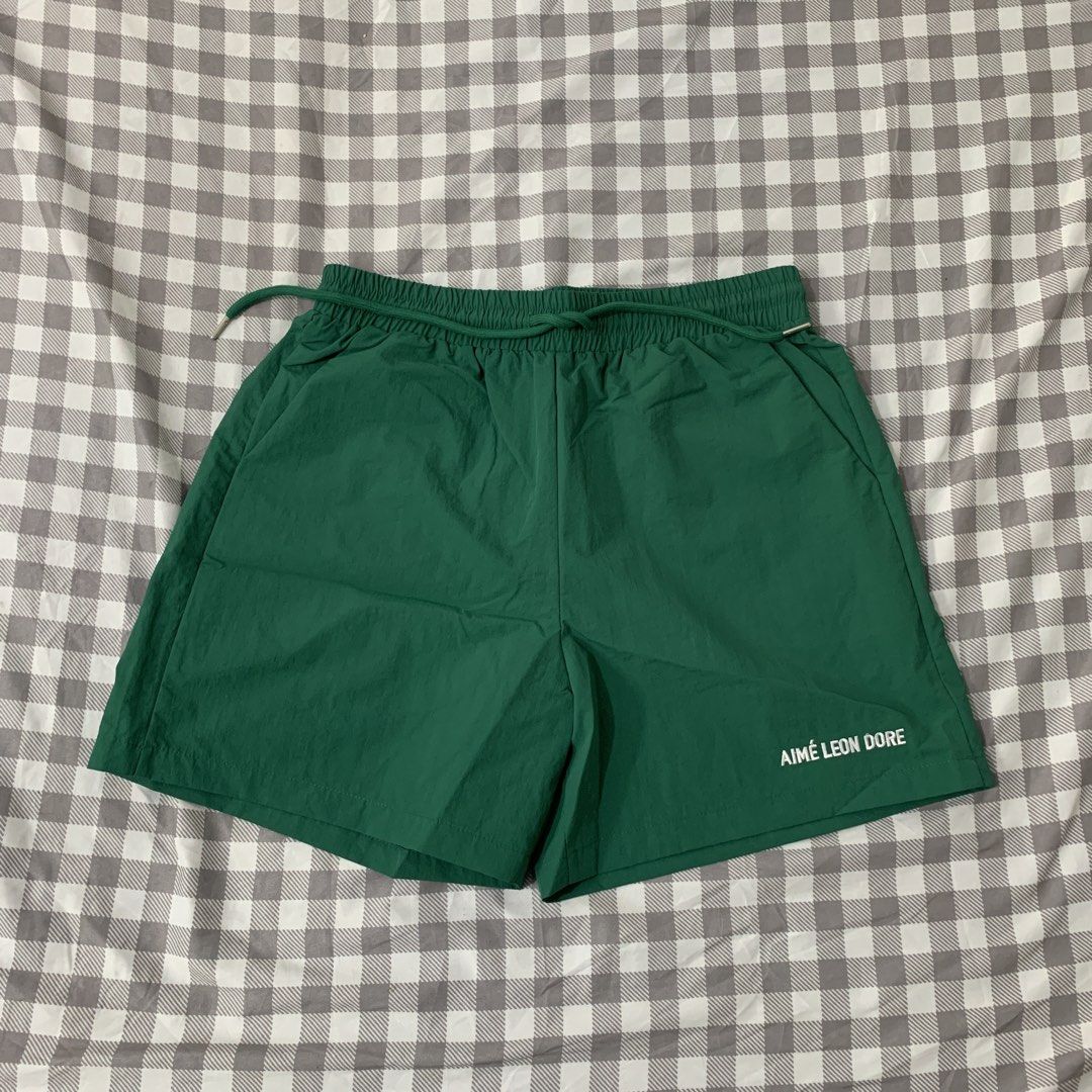 Aime Leon Dore Nylon Green short (Category: Shorts) located in Pasig City. Submitted by paymelikelandlord (Listing ID 1469436330, Image 2). Description: SALE ONLY Aime Leon Dore Nylon Short green color way excellent condition / New with Dust bag Dm me for more inquiries quezon city area courier 🚚 J&T express Lbc JRS LALAMOVE AROUND METRO MANILA.